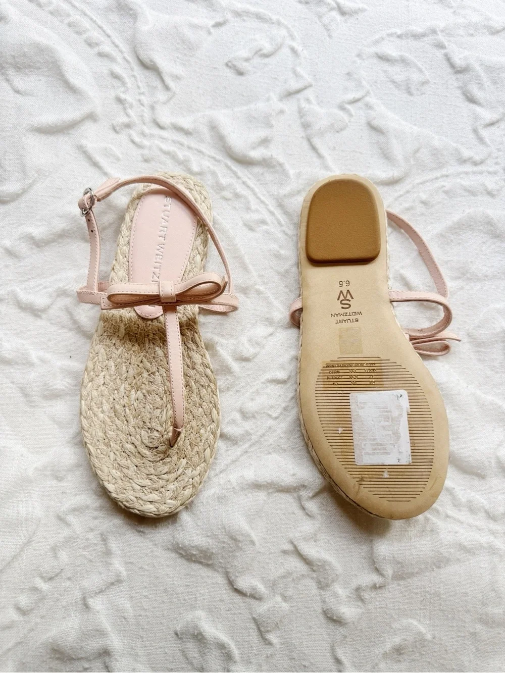 Stuart Weitzman Felicity Slingback Espadrille Sandal Size 6.5
